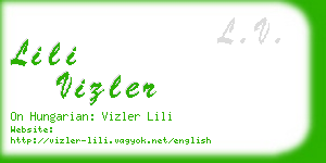 lili vizler business card